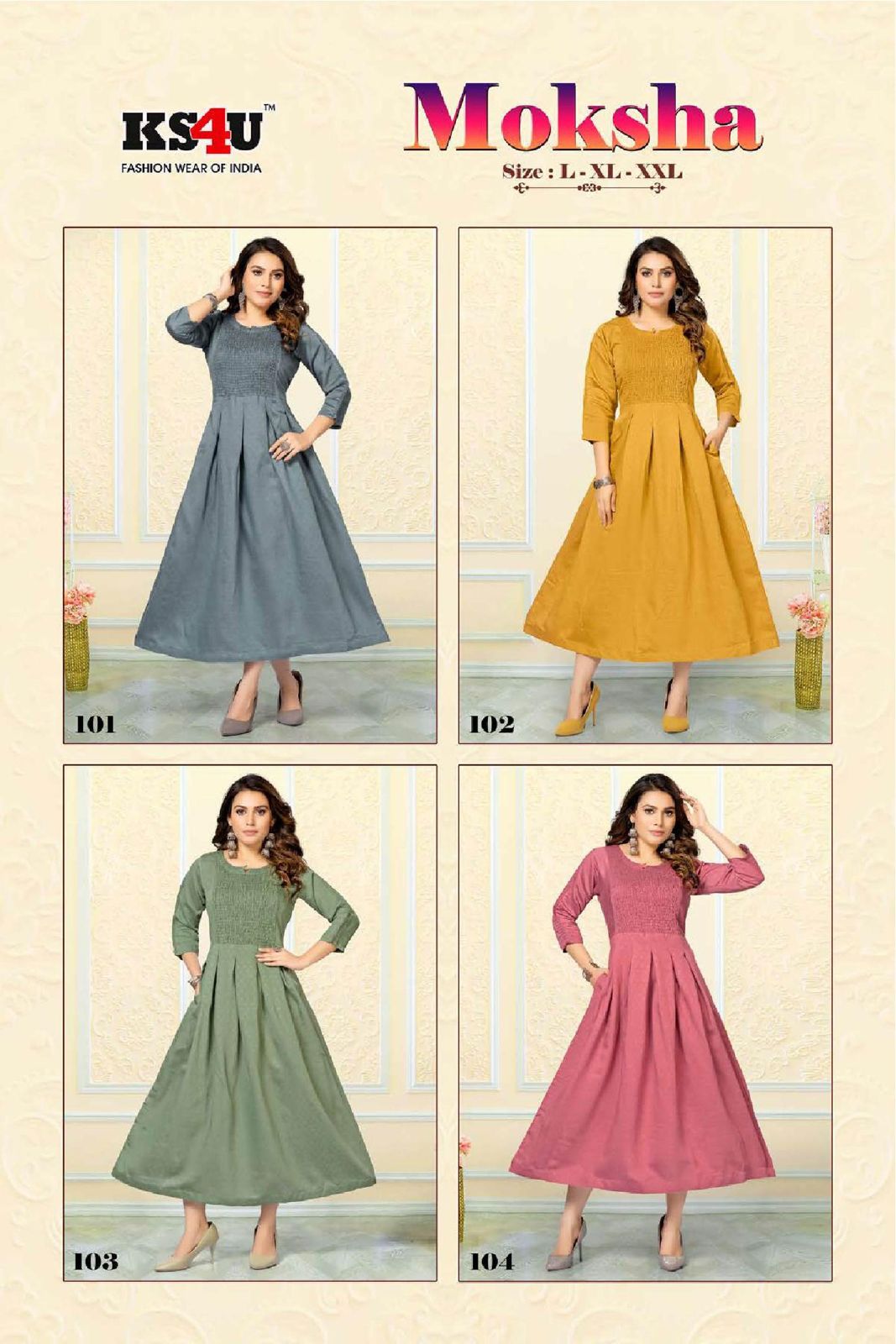 Ks4u Moksha V 1 Fancy Party Wear Wholesale Designer Kurtis
